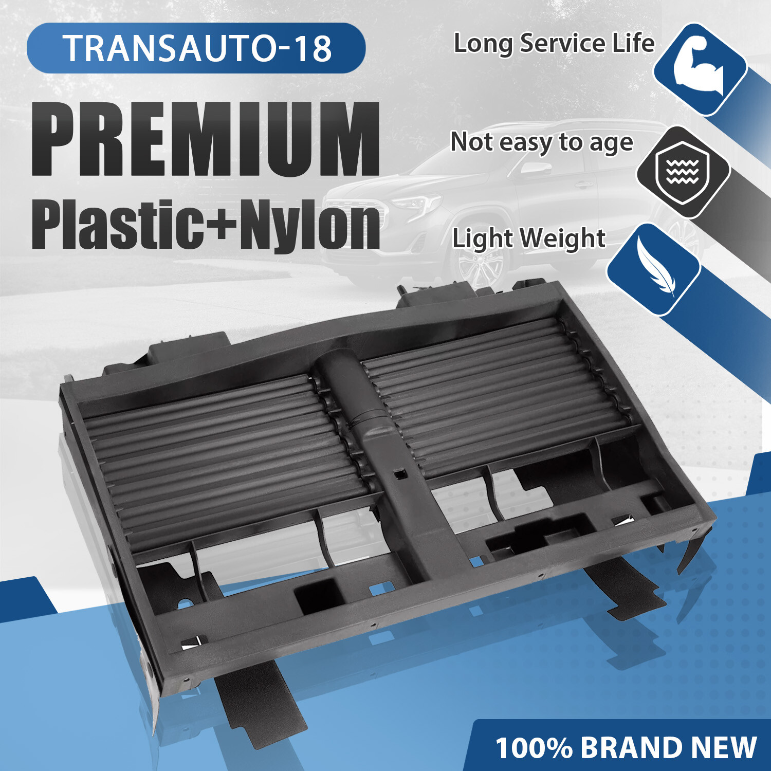 For 2019-2024 Dodge Ram 1500 Active Radiator Shutter Grille W/O Motor 68405073AE