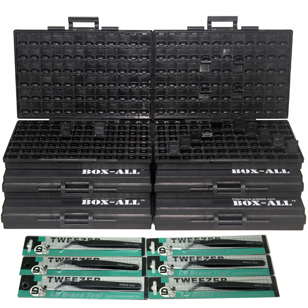 6 Aidetek BOX-ALL Empty enclosure w/144 compartments each w/lid