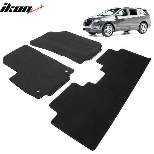 Fits 1823 Chevy Equinox Floor Mats Carpet Front & Rear 3PC Set Black