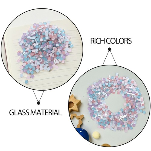 2 Bags Colored Glass Tiles Child Diy Mosaic Kits for Adults Tools - Picture 12 of 12