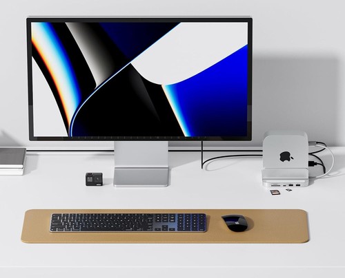 MAC Mini M4 NVMe 4tb Enclosure - USB/Data Card Hub - Audio - Stand - Afbeelding 5 van 6