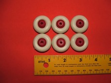 1 1/8" White REAL RUBBER tirew.hubs Arcade Hubley cast iron antique NOT SILICONE