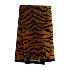 African Fabric/ Ankara - Brown, Black 'Oba of the Wild', Yard or Wholesale