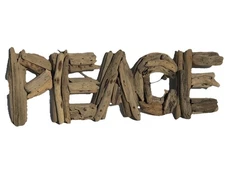 PEACE Driftwood Wall Art Hand Made Wood WALL Hanging Home Decor