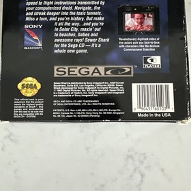 Sewer Shark Disc and Manual Set Sega CD, 1992