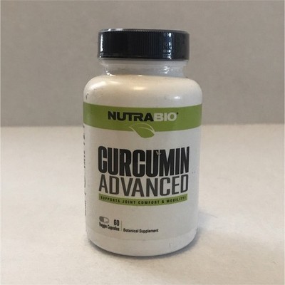 NutraBio Curcumin Advanced Vegetarian Capsules Gluten Free Non-GMO 60 Count