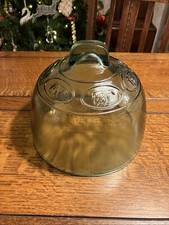 Vintage EAPG Thick Heavy Green Tinge Glass Cheese Dome Milking Cow Design
