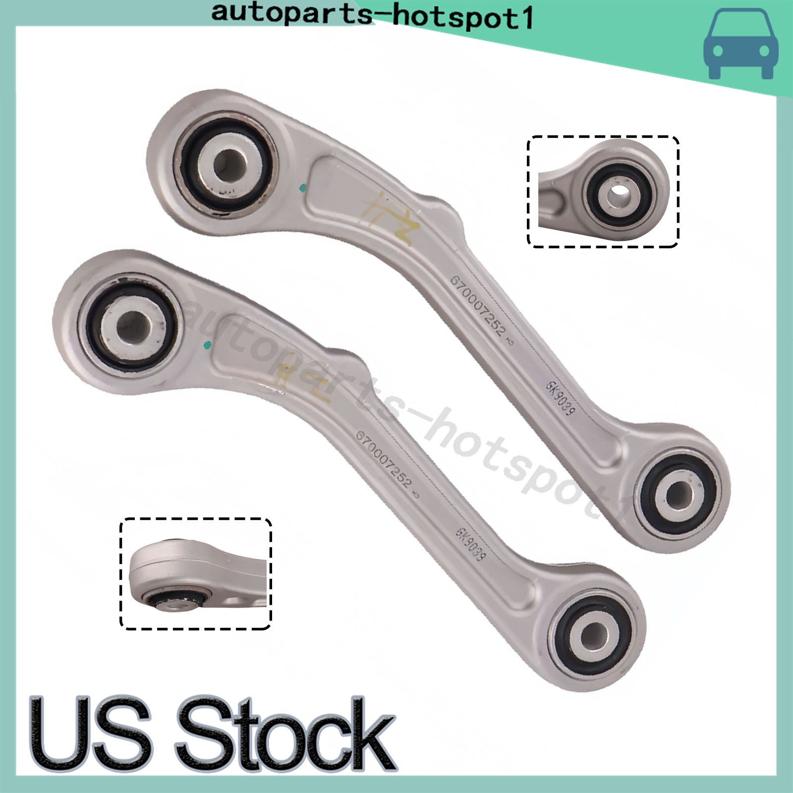670007252 2* Rear Upper/Lower Control Arms fits Maserati Ghibli Quattroporte 14+