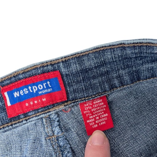 Jeans Westport Mujer Denim Talla 14 Azul 36" Cintura 29" Bolsillos Entrepierna - Imagen 6 de 9