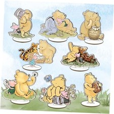 16 Pcs Classic Winnie Wood Table Centerpieces, Cute Animals Decor Cutout