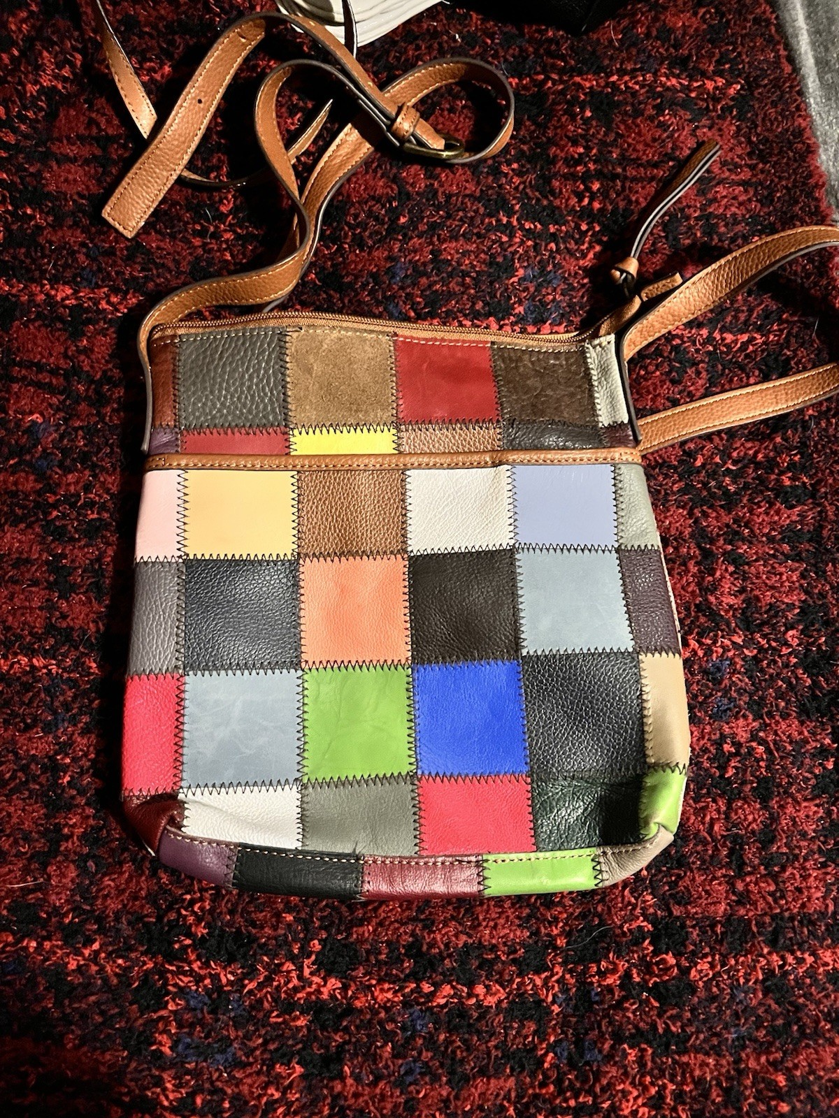 Multicolor Patchwork Leather Women's Shoulder Bag… - image 1
