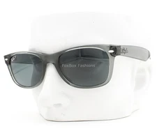 Ray-Ban New Wayfarer Sunglasses RB2132 6450/3R Crystal Gray Polarized 52mm wcase