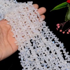 Rainbow Moonstone Gemstone Teardrop Smooth Beads 6X4 11X5 mm Strand 12.5" AB-852