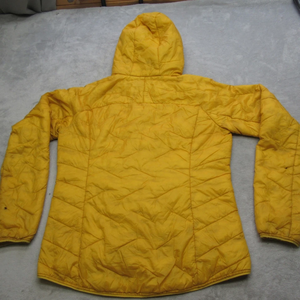 Chaqueta de investigación al aire libre para mujer mediana amarilla con capucha aislante Vermont University Foto 2 de 4