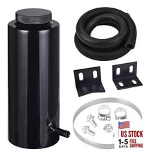 Coolant Overflow Tank, Radiator Overflow Bottle 800ml Aluminum Universal Black