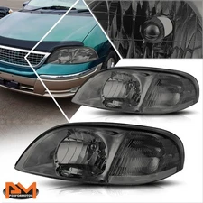 For 99-03 Ford Windstar Direct Replacement Headlight/Lamps Clear Corner Smoked
