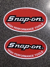 Snap-on High Performance Tools - 2 pcs. - Vintage 1980’s Decals/Stickers 9" X 5"