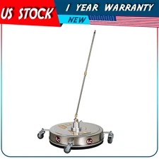20" Pressure Washer Surface Cleaner Stainless Steel with 4 Wheels 4000PSI
