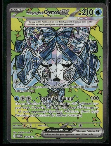 Wellspring Mask Ogerpon ex Prismatic Evolutions 152/131 Holo Pokemon NM