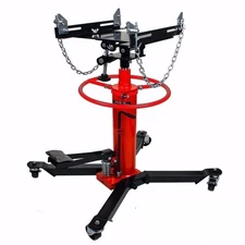 1100LBS 2 Stages Hydraulic Transmission Jack with 360° Swivel Wheels Lift Hoist