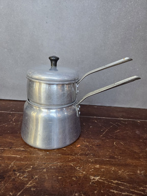 Vintage Wear-Ever 3-Piece Aluminum Double Boiler | 1 Quart