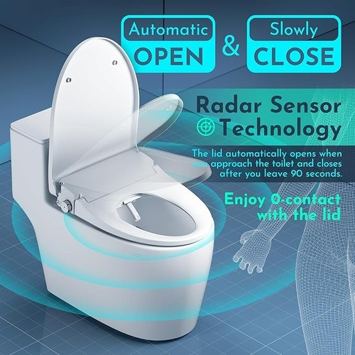 Upgrade Auto Open & Slow Close Lid Electric Heated Bidet Toilet Seat#3928MUP2 - Picture 8 of 10