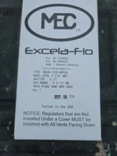 MEC MEGR-1232-HFFXA Excela-Flo Compact High Capacity Twin Stage Regulator