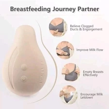 Warming Lactation Massager For Breastfeeding, Pumping, Nursing, Heat & Vibration