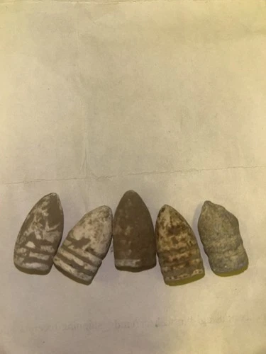 Civil War Relic Bullets Lot of 6 Dug Lead Minie Balls & Pistol Rounds Non-Firing