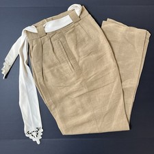Vintage Giorgio Sant Angelo Collectible Gold Pants Womens 8 Straight Leg Belted