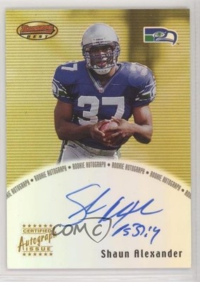 2000 Bowman's Best Rookie Shaun Alexander #BB-SA Auto RC rf6