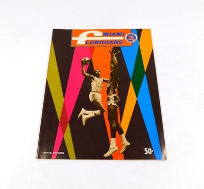 1969-70 Indiana Pacers at Miami Floridians ABA Basketball Program