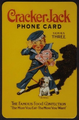 Cracker Jack Series Three Design Junge & Hund JUMBO Telefonkarte