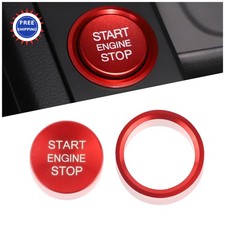 Push Button Cover Compatible with Audi Aluminum Engine Start Decorations Cool