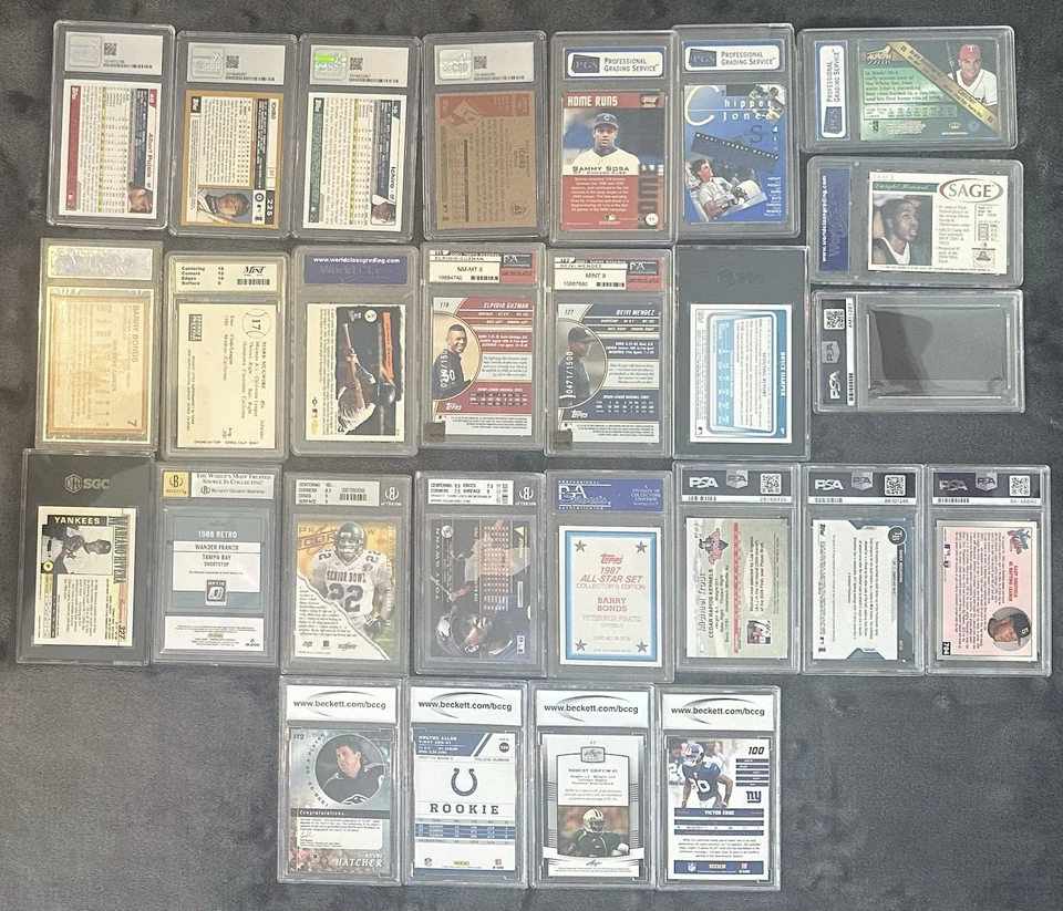 Huge Baseball Football Basketball Graded BGS, PSA, SGC, CSG Lot 1/1 Auto x27 - Image 4 of 4