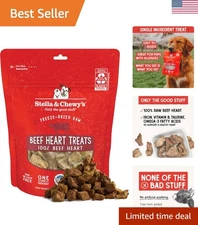 3oz Freeze-Dried Beef Heart Dog Treats - High-Protein, No Additives, Made in USA