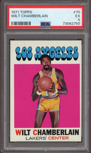 1971 Topps #70 Wilt Chamberlain Los Angeles Lakers PSA 5