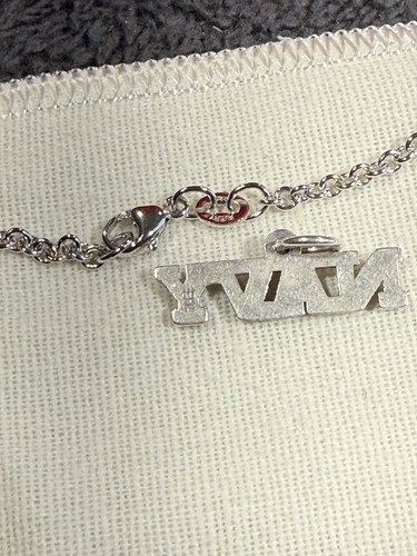 James Avery Medium Cable Chain  Necklace 18 Inch Sterling Silver 925 Navy Charm - Picture 6 of 10