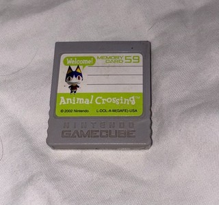 Official Nintendo Gamecube Animal Crossing Memory Card 59 Blocks DOL 008 OEM