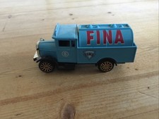 Vintage Retro 1997 Corgi FINA FUEL Tanker Morris Truck Oil Petrol Blue