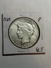 1928-P Peace Silver Dollar XF/AU Details Key Date