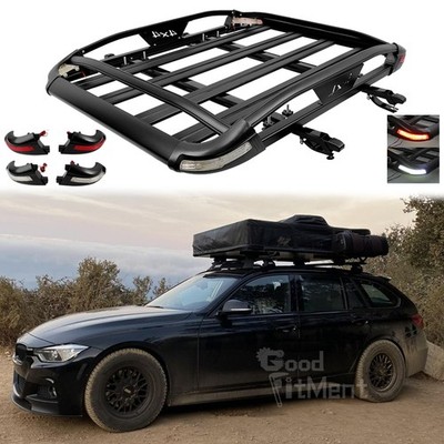 For 3 Series F31 F30 M3 G80 G82 Roof Rack Rooftop Cargo Carrier Baskets w/ Light
