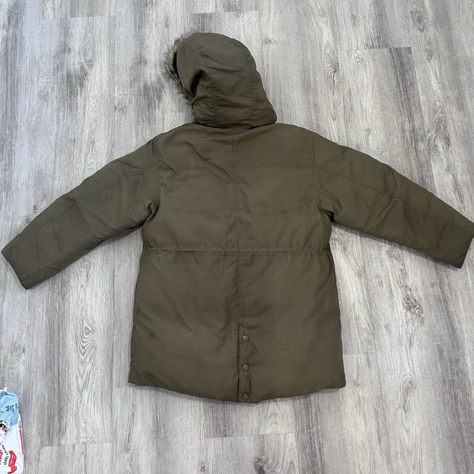 Zara Sorona Kids Hooded Puffer Jacket  Winter Coat Parka Girls Boys 11/12 Olive thumbnail 11