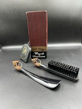 VTG Japan Equestrian Valet Set Horse Head Handles Brush Shoehorn Wall Plaque