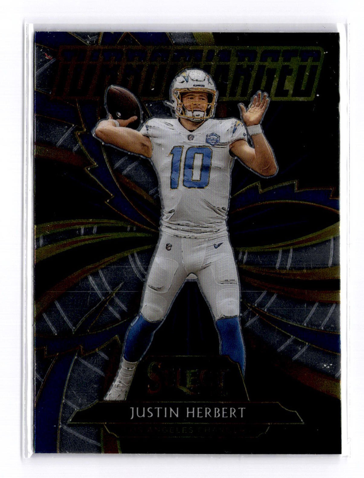 2020 Panini Select Turbocharged Justin Herbert RC #T24 Los Angeles Chargers