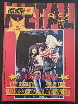 METAL SHOCK Magazin Heavy Magazine ROCK IN RUSSIA MOTLEY CRUE CINDERELLA 1989 EX