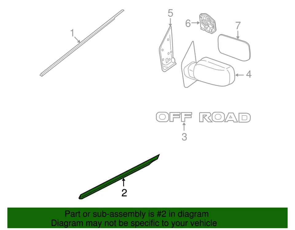 正品日产车身侧成型 80871-EA00A — 第 2/2 张图片