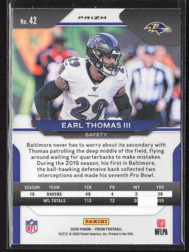 2020 Panini Prizm #42 Earl Thomas III Prizm Disco - Picture 2 of 2