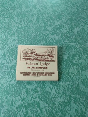 Vintage Matchbook Collectible Ephemera S2 lake Champlain New York valcour Lodge