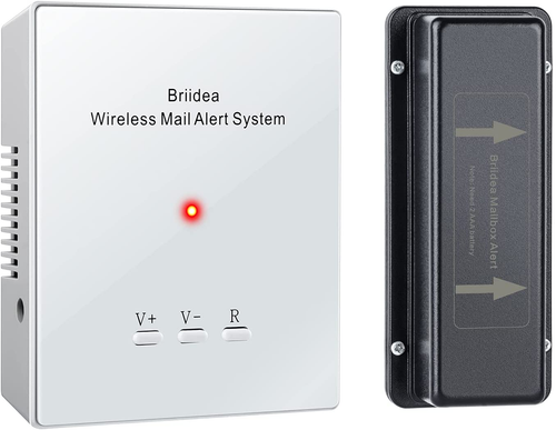 Mailbox Alarm, 500Ft Wireless Mailbox Alert with LED Light Flashing and Sound R - Picture 9 of 12